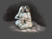 Shyla Stylez And Angela Devi As Brides Of Frankenstein