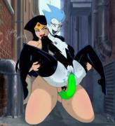 Wonder Woman &Amp;Amp;Amp; Livewire (Toskarts With Colors By Hentaidemon)