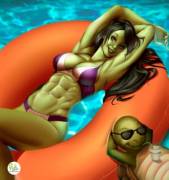 She-Hulk Relaxing (Didi Esmeralda)