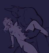 Crystal Maiden And Night Stalker Embracing (Blindwildcat)