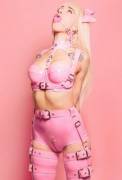Gagged In Rosy Latex