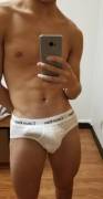Tight White Briefs Don't Leave Much To The Imagination