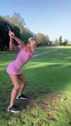 Gabbie Carter Playing Golf