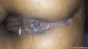 Cumshot On Her Butthole