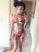 Dark Hair, Pokeballs Bikini