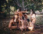 Eight Nymphs At Play