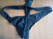 Hole In H&Amp;Amp;Amp;M Black Thongs