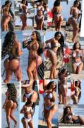 Blac Chyna At The Beach Collage