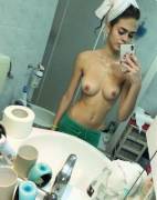 Quite An Attractive Girl Taking A Selfie