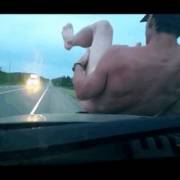 A Hole New Way To Flash The Truckers!