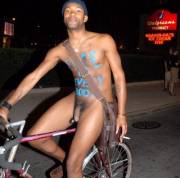 Cute Guy On Bike In Public