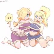 Rosalina &Amp;Amp;Amp; Samus Trying Out The Mummy Wraps (Starlett/Missmoonified)