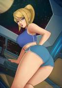 Samus During Ship Maintenance (Deilan12)
