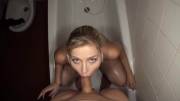 Abigaile Johnson Sucking Cock In The Tub With Great Eye Contact