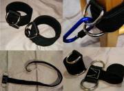 Heavy-Duty Velcro Handcuffs With Perpendicular Double D-Rings