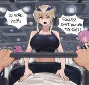 Artoria Is Your Gym Trainer [Fate]