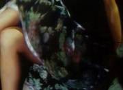 No Panties, Flashing Her Bush.