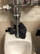 Someone Left This On The Urinal At The Gym. Think They Were Leaving It For Someone?