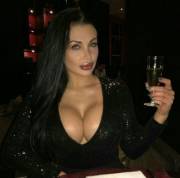 Busty Glamorous Brunette On A Date