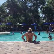 Skylar Stegner - Handstands Out Of The Pool (Gif)