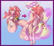 Swedish Shark Bait [F Wolf -&Amp;Amp;Gt; F Anthro Shark] By Kiit0S