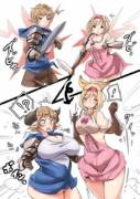 Gran And Djeeta Losing The Fight [M/F Humans -&Amp;Amp;Gt; F Draph &Amp;Amp;Amp; ...