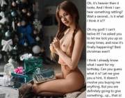 Chastity Fantasy: Caption 138. All I Want For Christmas.. Is You..