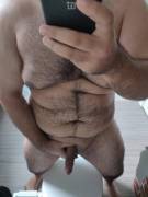 Taking Advantage Of The Bathroom Mirror At The Airbnb