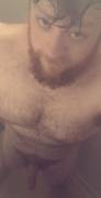 Big Beard And Shower Boner