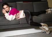 Manuela Arcuri In Wolford Satin Opaque Tights