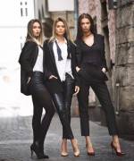 Denisa Wearing Thick Black Tights