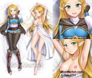 Princess Zelda Long Hair Version Body Pillow (By Artist: Yuj)