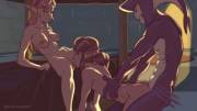 [Botw]Vzelda, Link, &Amp;Amp;Amp; Sidon Threesome (Playzholder)