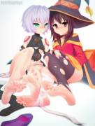 Jack The Ripper From Fate Apocrypha/Fgo And Megumin From Konosuba Show Their Soles