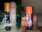 He Has 35% More Shaving Cream Than Me. You Can Do Your Own Estimates On The Difference ...