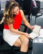 Kelsey Kernstine In A Pencil Skirt