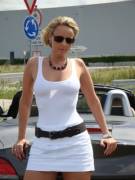 Pierced Nipples And White Top