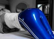 Shirt And Latex Leggings | See More Of Her Here: Https://Www.instagram.com/Mrandmrsleggings/