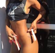 Taking Off Her Bikini Bottom