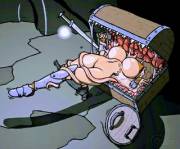 A Scantily-Clad Adventurer Meets A Mimic