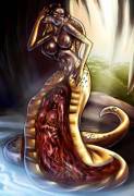 Naga Digesting Dinner [F/F][Samesize][Digestion][Nude][Oralvore][Gore]