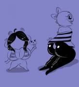 Under(Her)Tail Fanart: Kitty And Tem (Eromilk)