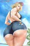 Android 18 Showing Off Her Booty (Krabby)