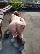 Stripping Down And Spreading My Ass On An Abandoned Building (F)