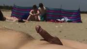Guy Caught Cumming On Himself At The Beach