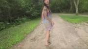 Tattooed Beauty Goes To The Forest. She Has A Surprise In Her Ass! [Gif]