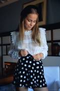 Cassie - Polkadot Skirt [15, Nude]