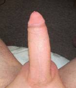 My Big Pink Uncut British Cock Dripping With Pre-Cum