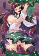 Utsuho Is Trapped[Tentacle Rape][Vore]