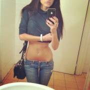 Self Shot In Hiphugger Jeans With The Ratio